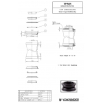 Рулевая колонка 1-1/8" VP VP-A68 полуинтегрированная на сепараторных подшипниках