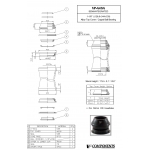 Рулевая колонка 1-1/8" VP VP-A48A полуинтегрированная на сепараторных подшипниках