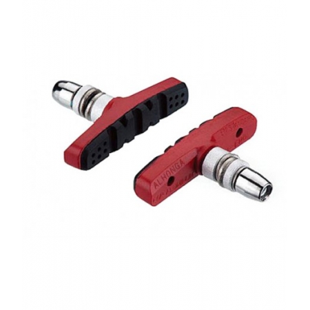 Тормозные колодки Alhonga HJ-EN02 для V-brake резьбовые красно-черные