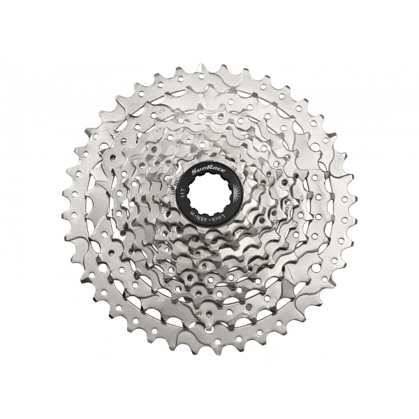 Кассета на 9 звезд 11-40T SUN RACE M990 MTB алюминиевый паук никелированная Кассета на 9 звезд 11-40T SUN RACE M990 MTB алюминиевый паук никелированная