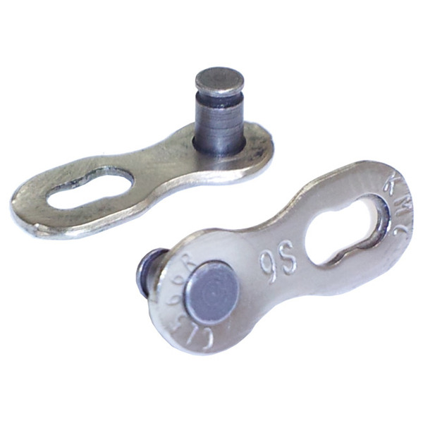 Замок велосипедной цепи KMC CL566R-NP на 9 скоростей для цепей Shimano и Sram 2 штуки