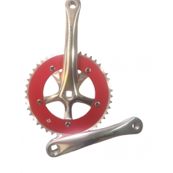 Шатуны и передняя звезда PROWHEEL SINGLE Solid-246T-F-1 звезда 46T длина 175 мм красные