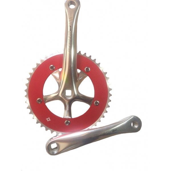 Шатуны и передняя звезда PROWHEEL SINGLE Solid-246T-F-1 звезда 46T длина 175 мм красные