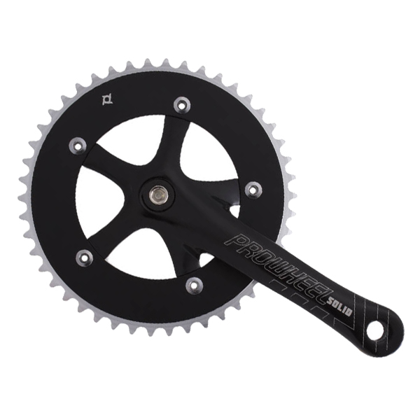 Шатуны и передние звезды PROWHEEL SINGLE Solid-246T-F-1 звезды 46T длина 175 мм черные