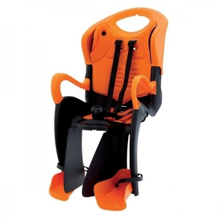 Детское кресло заднее Bellelli Tiger Relax B-fix до 22 кг чёрно-оранжевое с оранжевой подкладкой