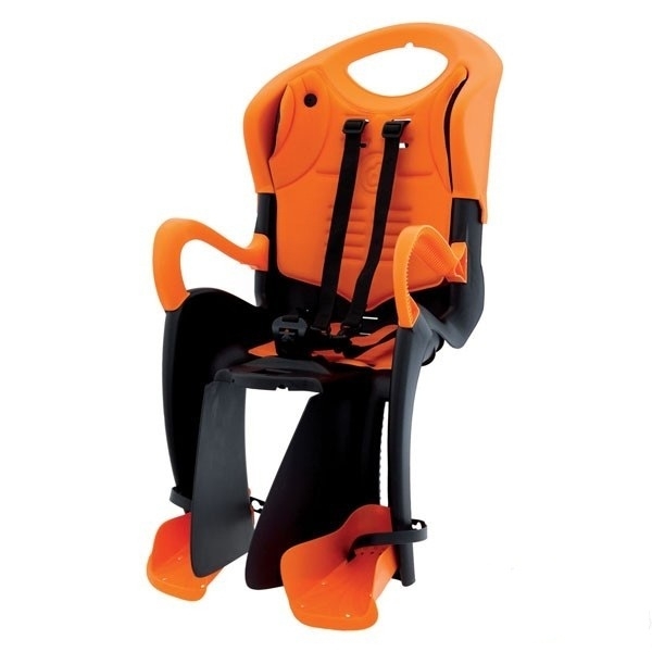 Детское кресло заднее Bellelli Tiger Relax B-fix до 22 кг чёрно-оранжевое с оранжевой подкладкой