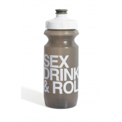 Фляга 0,6 л Green Cycle Sex Drink & Roll серая с белой крышкой