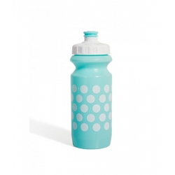 Фляга 0,6 л Green Cycle Polka Dot голубая в горошек с белой крышкой