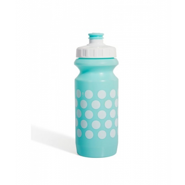 Фляга 0,6 л Green Cycle Polka Dot голубая в горошек с белой крышкой