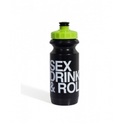 Фляга 0,6 л Green Cycle Sex Drink & Roll черная с зеленой крышкой