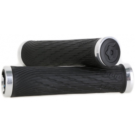 Грипсы LOCKING GRIPS GS FULL LENGTH 122 мм чёрные с серым