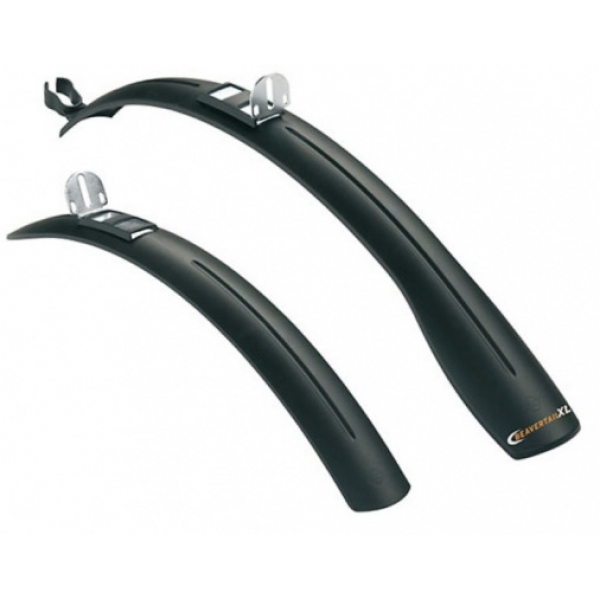 Крыло переднее и заднее 26-28" SKS Beavertail XL металлический кронштейн стационарные черные