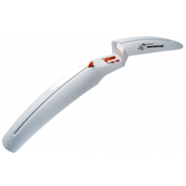 Крыло переднее быстросъемное 26" SKS Shockboard металлический кронштейн белое