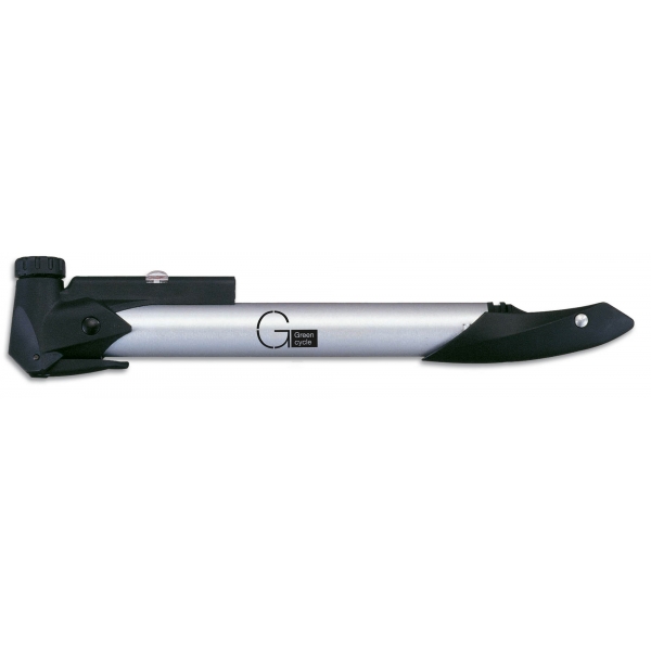 Мининасос Green Cycle GCP-91 алюминиевый с манометром Presta и Schrader 120 psi серый