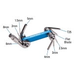 Мультитул Park Tool IB-2 I-Beam складной 10 инструментов синий