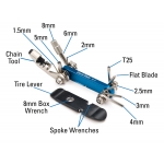 Мультитул Park Tool IB-3 I-Beam складной 15 инструментов синий