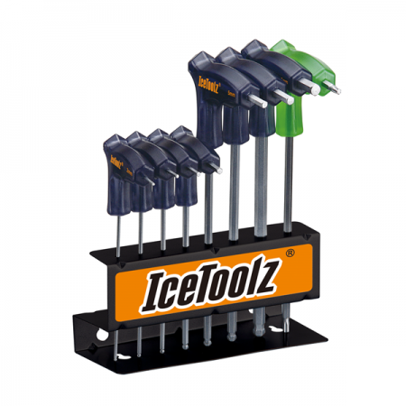 Набор ключей ICE TOOLZ 7M85 шестигранников 2x2.5x3x4x5x6x8 мм, с рукоятками и закругленным концом