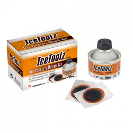 Ремонтный комплект для камеры Ice Toolz 65B1 клей 3 наждачки 30 латок