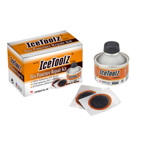 Ремонтный комплект для камеры Ice Toolz 65B1 клей 3 наждачки 30 латок