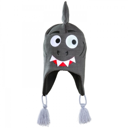 Шапка детская Kombi Spooky the Shark Акула серая
