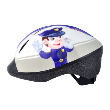 Детский шлем Longus FUNN 2.0 Police Man размер 48-54 см белый