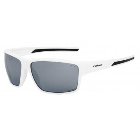 Очки Relax Rema оправа матово-белая линза дымчатая Polarized категория 3