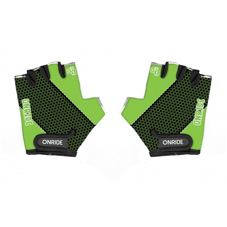 Велоперчатки детские ONRIDE Gem черный-зеленый 3-4 года