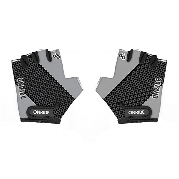 Велоперчатки детские ONRIDE Gem черный-серый 3-4 года