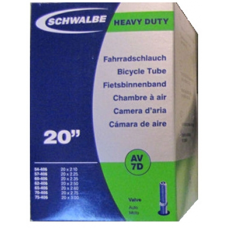 Камера 20" х 2.10"-3.00" (54/75x406) Schwalbe AV7D ниппель AV 40 мм TR4 Downhill