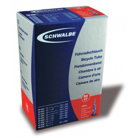 Камера 28" (700C) x 1 1/8" - 1.75" (28/47-622/635) Schwalbe SV17 ниппель SV 40 мм AGV