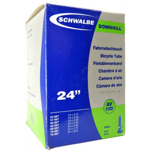 Камера 24" x 2.10"-3.00" (54/75-507) Schwalbe AV10D ниппель AV 40 мм TR4 Downhill