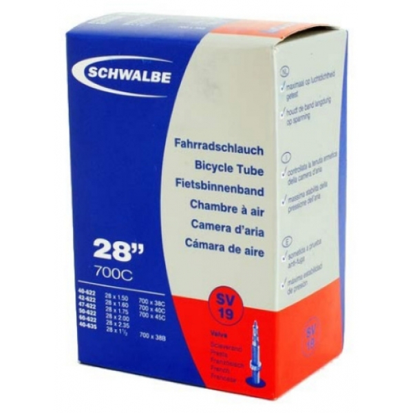 Камера 27.5"-29" (650B-700C) x 1.50"-2.40" (40/62-584/635) Schwalbe SV19 ниппель SV 40 мм AGV