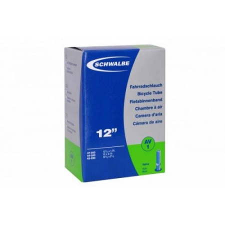 Камера 12"-12.5" x 1.75"-2 1/4" (47/62-203) Schwalbe AV1 ниппель AV (по углом 45 градусов) AGV