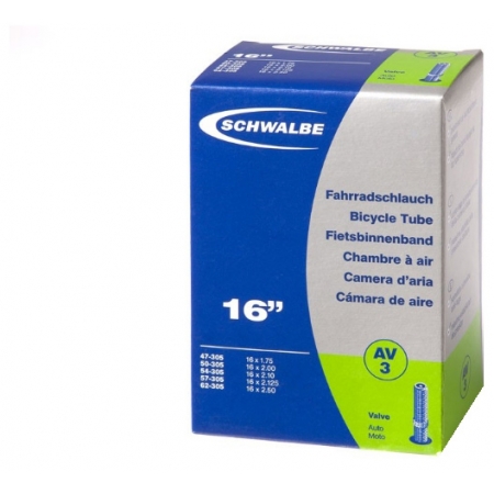 Камера 16" x 1.75"-2.50" (47/62-305) Schwalbe AV3 ниппель AV 40 мм AGV