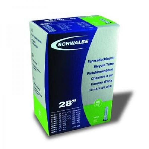 Камера 28" (700C) x 1 1/8" - 1.75" (28/47-622/635) Schwalbe AV17 ниппель AV 40 мм WP AGV