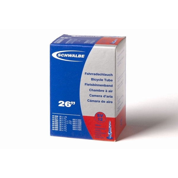 Камера 26"-27.5" x 1 1/4" - 1.75" (32/47-559/597) Schwalbe SV12 ниппель SV 40 мм AGV
