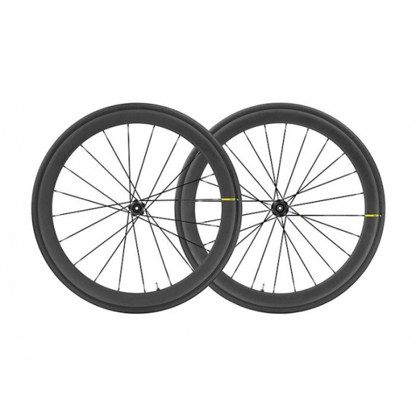 Колесо переднее и заднее 28" шоссе Mavic COSMIC PRO CARBON SL UST с покрышкой бескамерные под дисковый тормоз ось 12 мм с адаптером на QR 9 мм