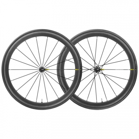 Колесо переднее и заднее 28" шоссе Mavic COSMIC PRO CARBON UST с покрышкой бескамерные под ободной тормоз ось 9 мм