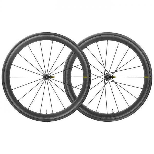 Колесо переднее и заднее 28" шоссе Mavic COSMIC PRO CARBON UST с покрышкой бескамерные под ободной тормоз ось 9 мм