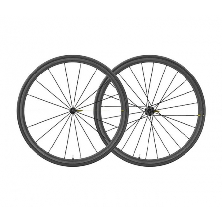 Колесо переднее и заднее 28" шоссе Mavic KSYRIUM PRO CARBON SL UST DISC CL с покрышкой бескамерные под дисковый тормоз ось 12 мм с адаптерами на QR 9 мм