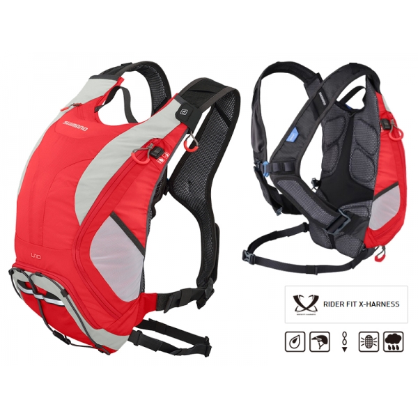 Рюкзак Shimano UNZEN 10L Hydration Daypack красно-серый