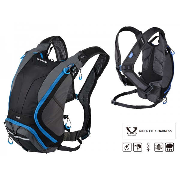 Рюкзак Shimano UNZEN 15L Hydration Daypack черно-серо-синий