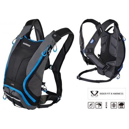 Рюкзак Shimano UNZEN 10L Hydration Daypack черно-серо-синий