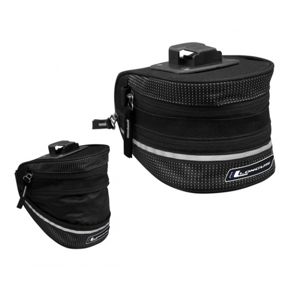 Подседельная сумка Longus EXPAND QR 1,9-2,8 л раскладывается крепление защелка черная