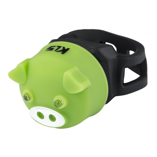 Мигалка детская задняя KLS Piggy зеленая Мигалка детская задняя KLS Piggy зеленая