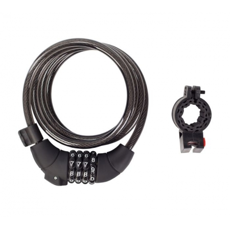 Кодовый замок Green Cycle GLK-189 в силиконовой обойме 10x150 см смена кода светодиодная подсветка циферблата крепление чёрный